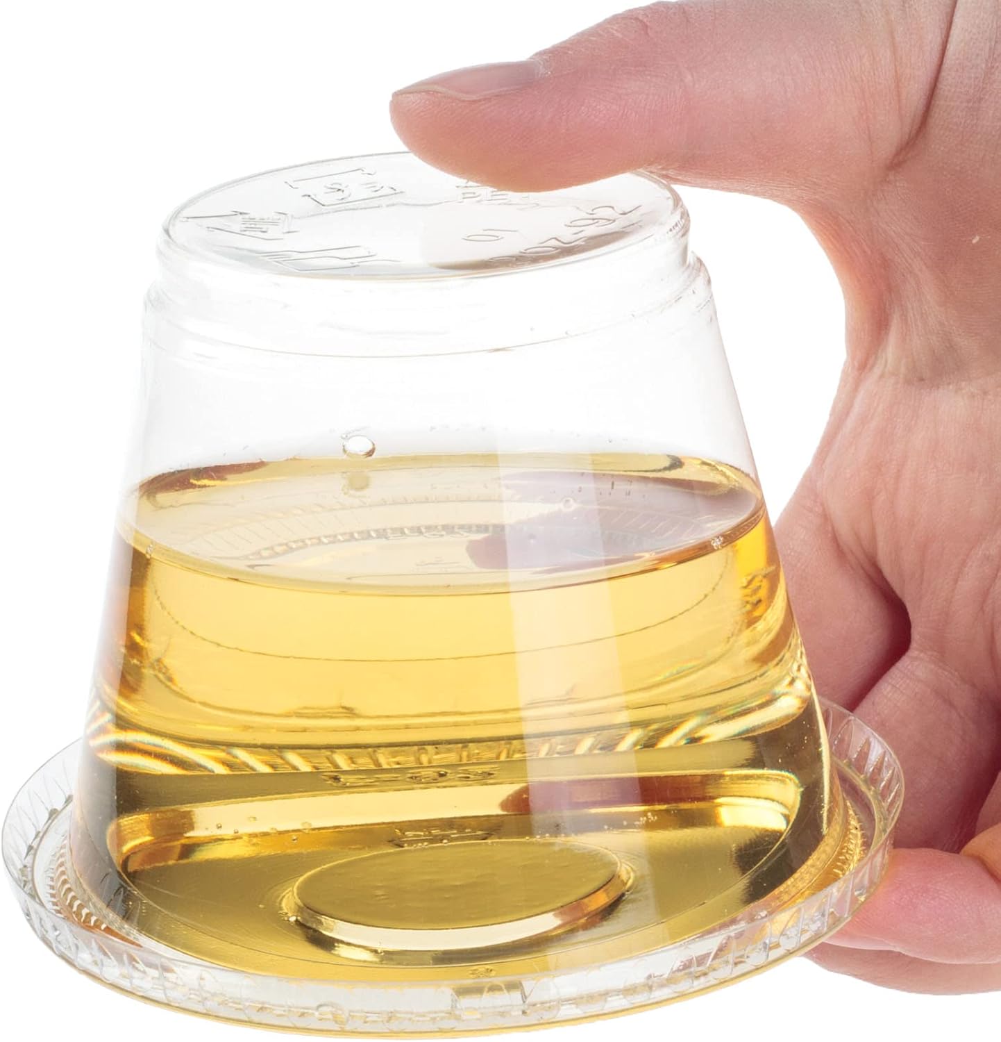 Golden Apple Cup series, 9oz Clear Plastic cups with Flat lids no hole 50sets