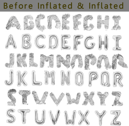 52 Pcs Gold Letter Balloons Foil Alphabet A to Z Balloons Personalized Phrase Banner for Birthday Shower Wedding Party Supplies Custom Balloon Decor 16 Inch
