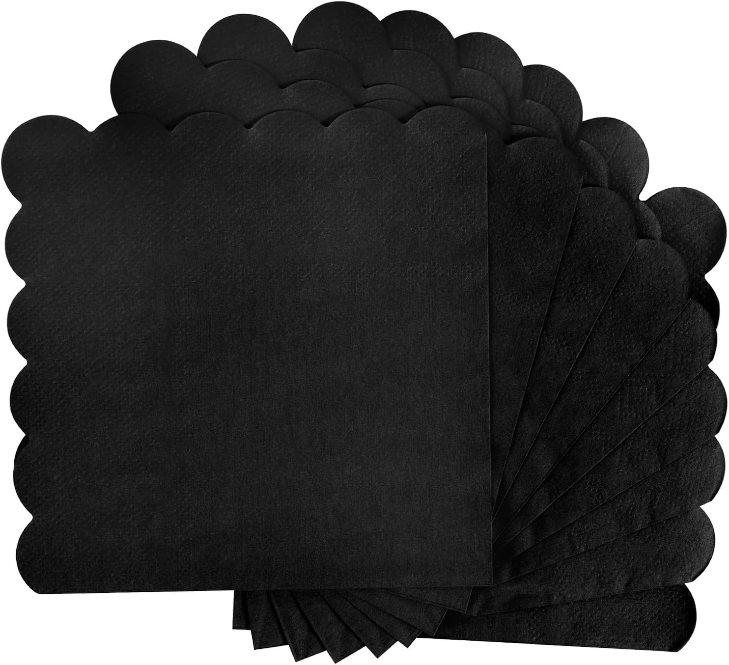 100 Pcs Cocktail Napkins, 2-Ply 5 x 5 Inches Disposable Scalloped Napkins, Thick Premium Dessert Napkins for Party, Wedding, Dinner, Birthday, Anniversary, Festival (Sage Green)