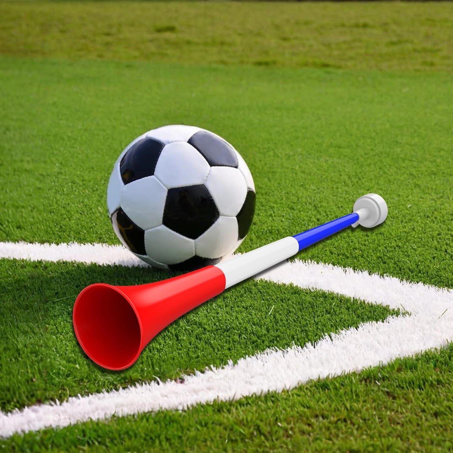 Collapsible Stadium Horn Noise Maker 24 Inch Vuvuzela Plastic Trumpet Horn Blow Horns Noisemakers for Sporting Events Graduation Games School Sports Party Supplies Favors Accessories