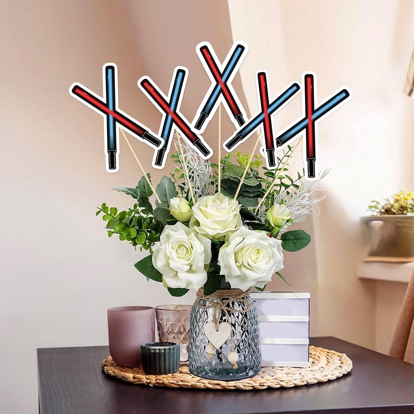 Beautiful Butterfly Centerpiece Sticks - Floral Baby Shower or Birthday Table Toppers - Butterfly Themed Gender Reveal Bridal Shower Party Decoration- Set of 15