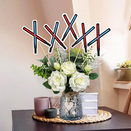 Beautiful Butterfly Centerpiece Sticks - Floral Baby Shower or Birthday Table Toppers - Butterfly Themed Gender Reveal Bridal Shower Party Decoration- Set of 15