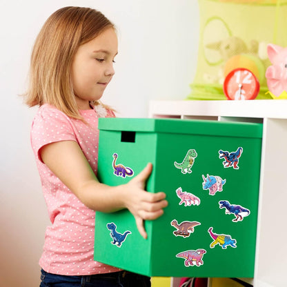 100PCS Dinosaur Stickers, Cute Waterproof Cartoon Stickers for Kids, Teaching Rewards, Dino Party Favourites, Stocking Stuffers for Kids Boys Girls Toddlers Teens