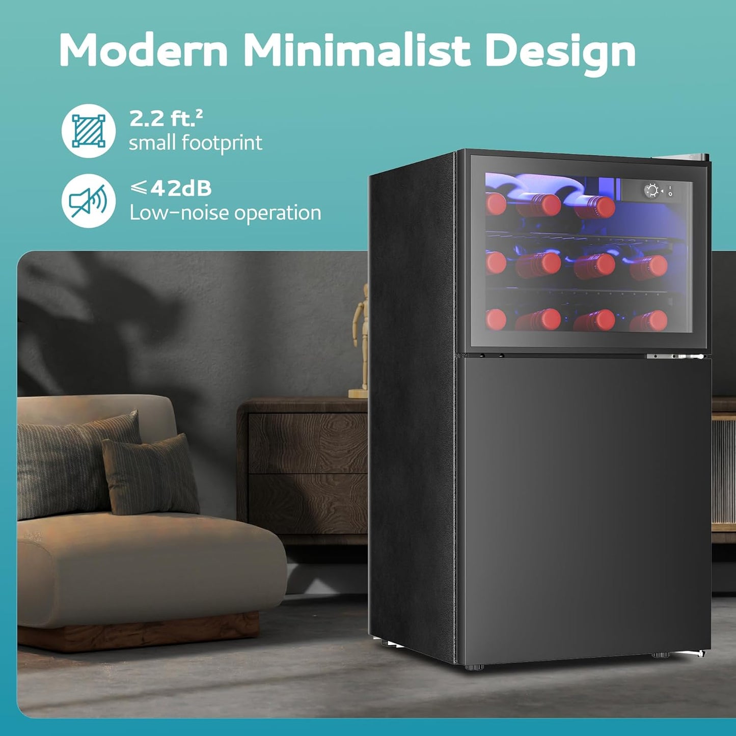 EUHOMY 4.5 Cu.ft Beverage Refrigerator and Cooler, 145 Can Mini fridge with Glass Door for Soda Beer Wine, Small Drink Dispenser with Digital Adjustable Thermostat for Home Office Bar