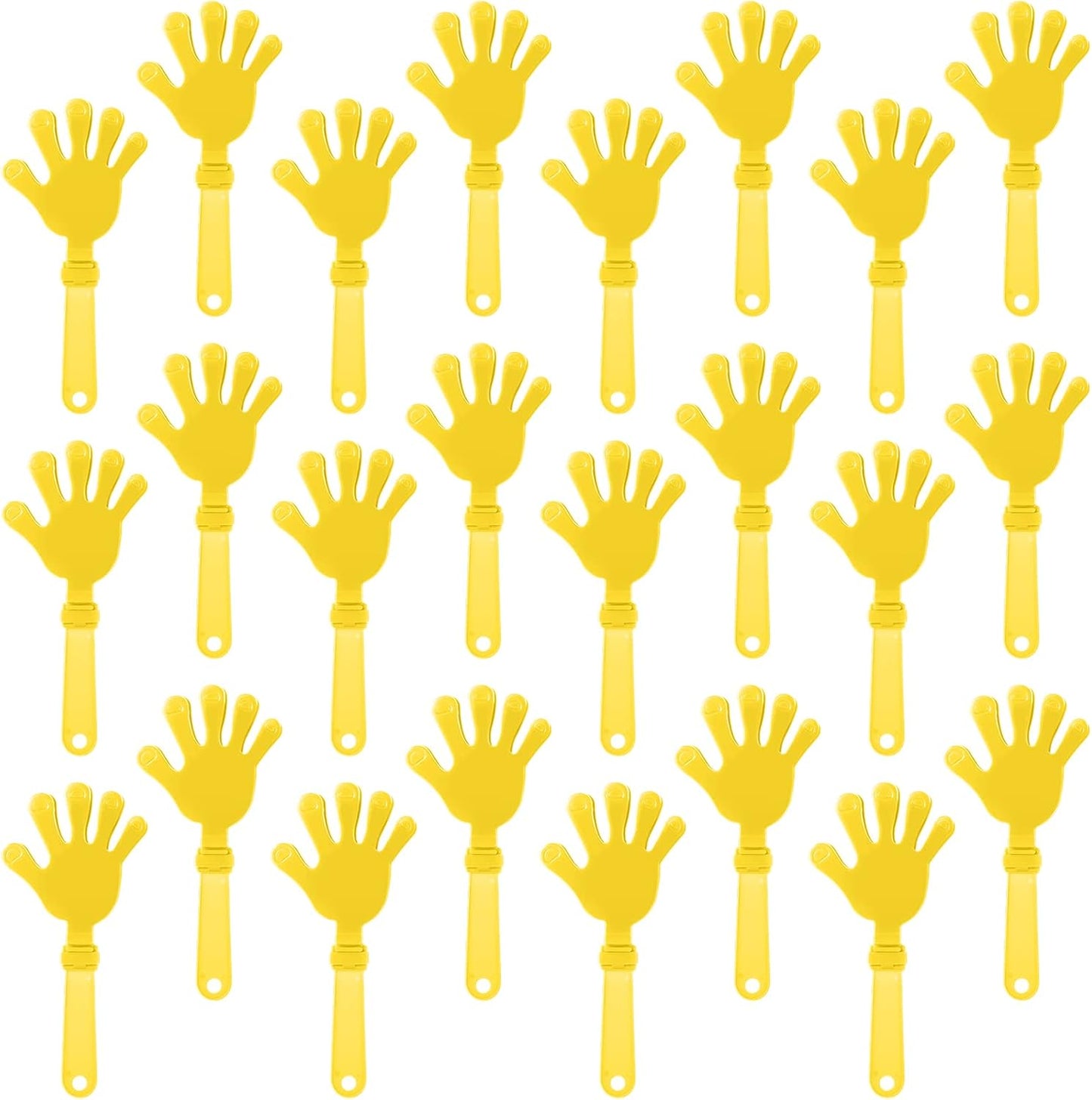 24 Pcs Orange Hand Clappers 7.5 Inch Clappers Noisemakers Noise Makers Party Favors Plastic Party Clapper for Sporting Events Cheers Ball Dance Basketball Football Noisemakers（Orange）