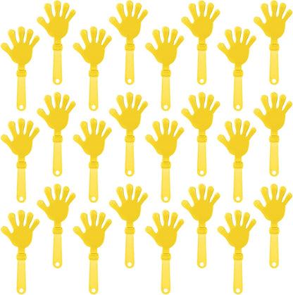 24 Pcs Orange Hand Clappers 7.5 Inch Clappers Noisemakers Noise Makers Party Favors Plastic Party Clapper for Sporting Events Cheers Ball Dance Basketball Football Noisemakers（Orange）