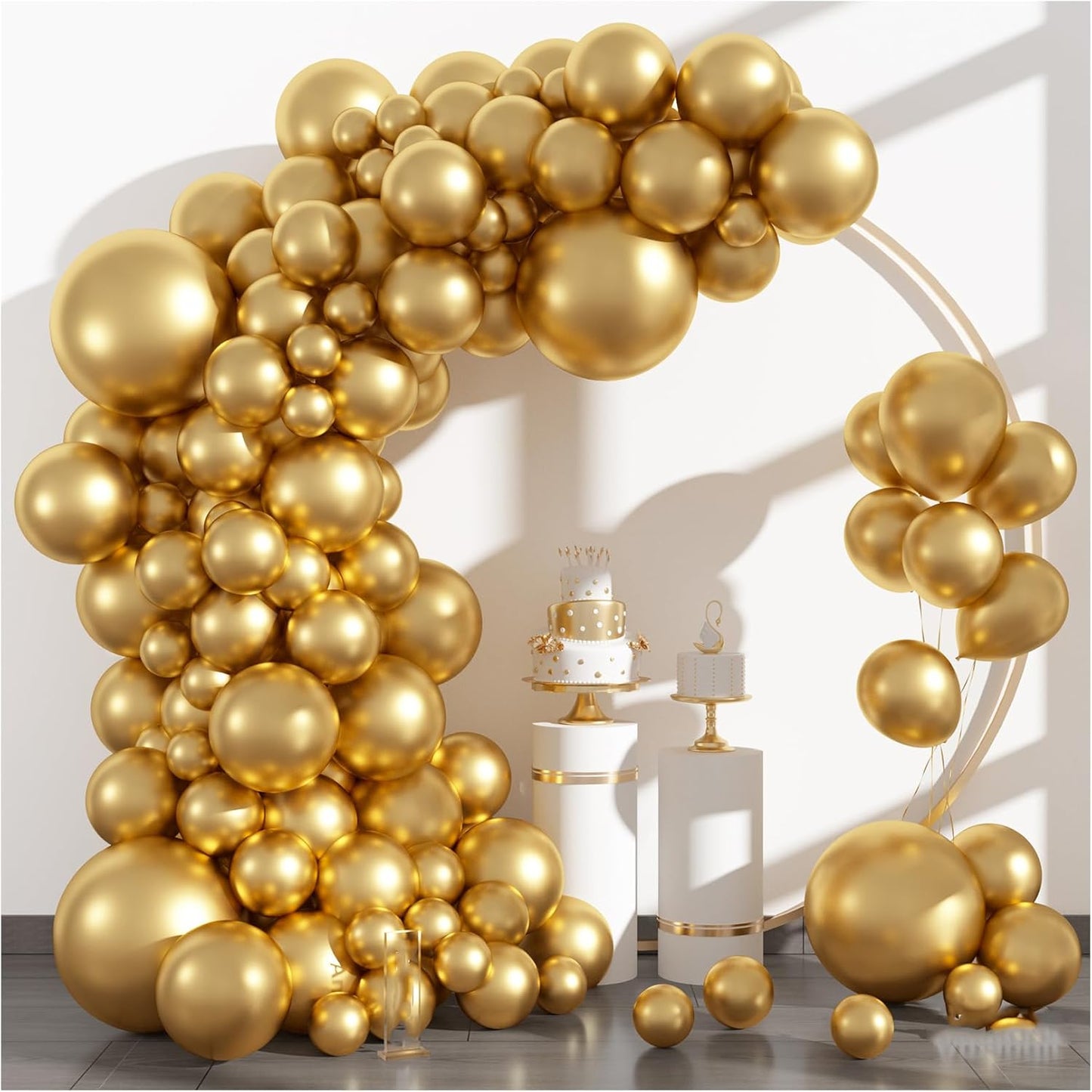 Amandir 153pcs White Sand Balloons Arch Garland Kit Different Sizes 18 12 10 5 Inch Cream Beige Sand White Latex Balloon for Birthday Boho Neutral Baby Shower Wedding Anniversary Party Decorations