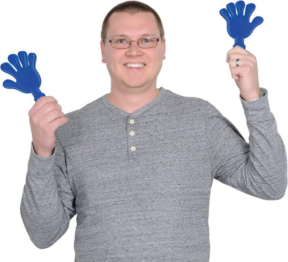 Beistle Red Hand Clappers – 12 Pack, Plastic Noisemakers for Parties, Sporting Events, Celebrations, and Team Spirit Gatherings, Fan Section Cheer Accessories, 7½"