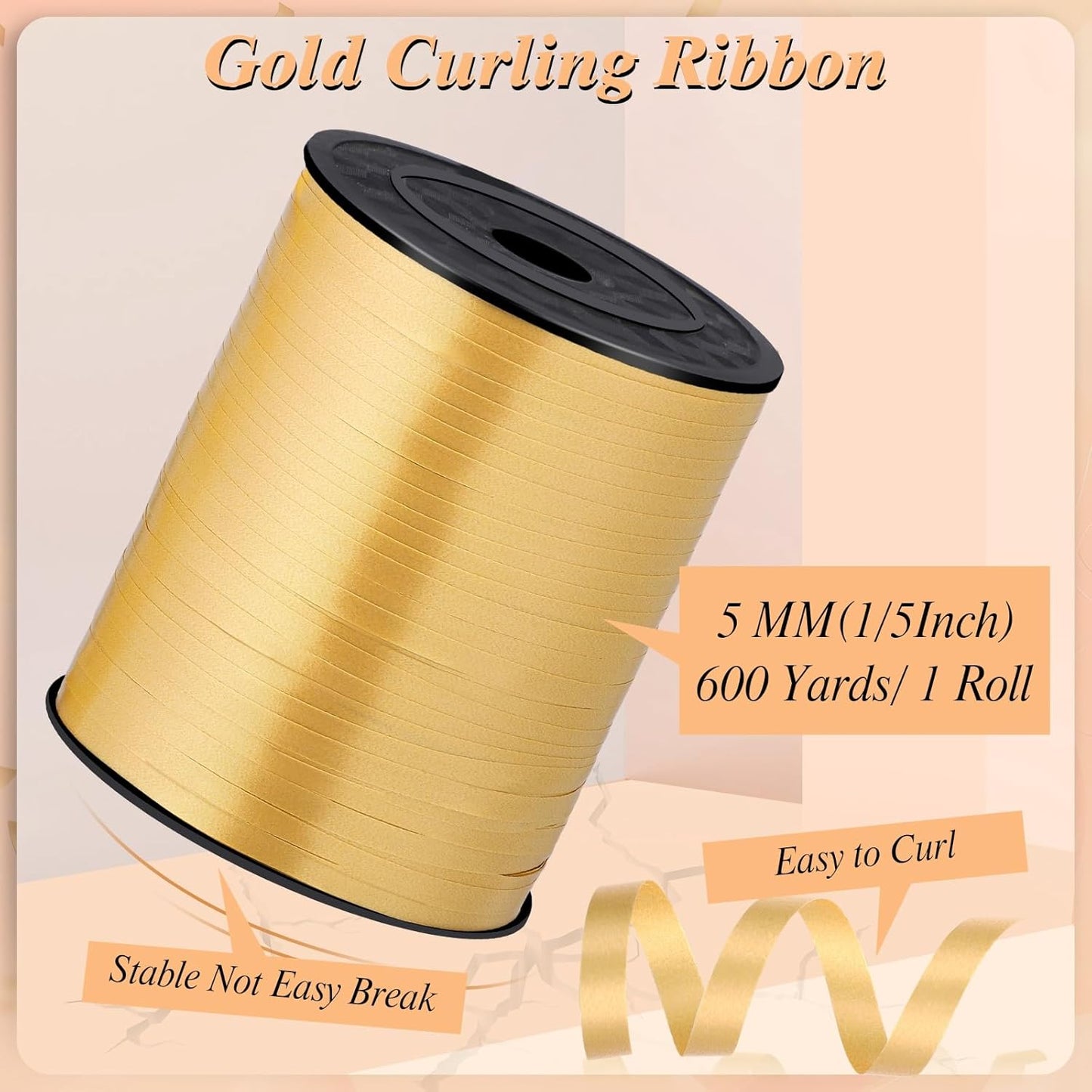 woric 600 Yards Light Pink Curling Ribbon 1/5 Inch Balloon String Ribbon Thin Crafts Ribbons for Mothers Day Graduation Wedding Decor Birthday Party Florist Flowers Gift Wrapping