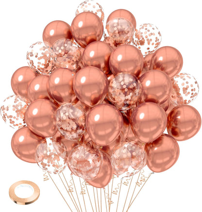 Gold Confetti Balloons, 50 Pcs 12 Inch, Glitter Gold Confetti Party Balloons, Party Decorations, Birthday Wedding Baby Shower Party Balloons Decorations
