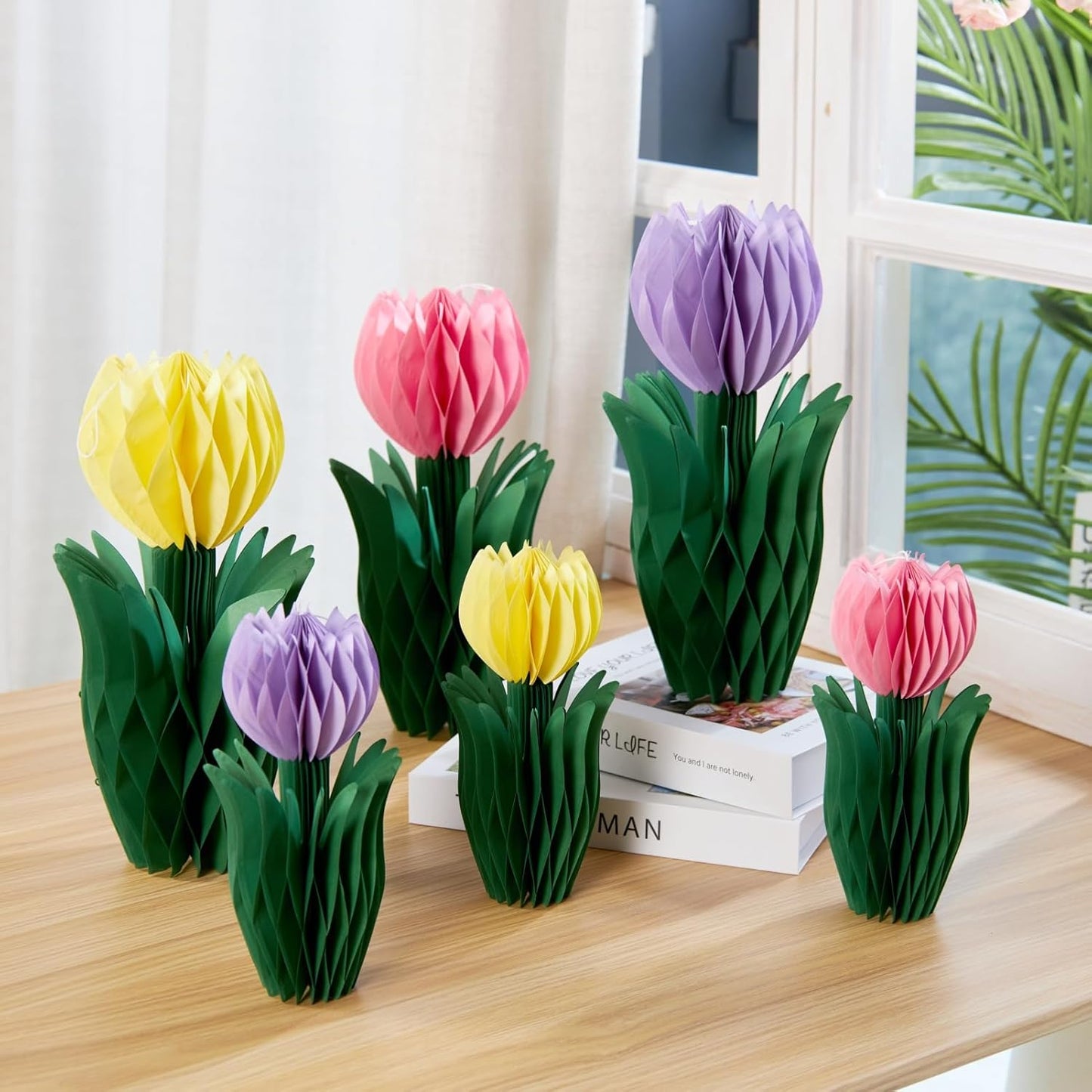 SUNBEAUTY 9PCS Spring Wildflower Party Decorations Wild Flowers Honeycomb Centerpieces for Tables Wildflower Birthday Spring Flower Theme Party Decorations for Garden Baby Shower, Easter, Mothers Day
