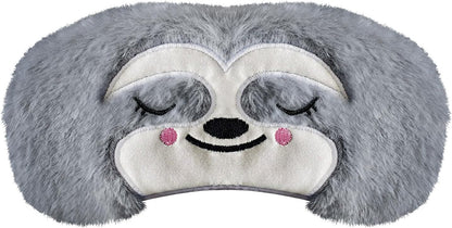 Christmas Reindeer Sleep Mask Cute Antler Eye Masks Sleeping Soft Plush Cartoon Blindfold Funny Animal Eye Cover Xmas Presents for Women Men (Xmas Reindeer,Brown)