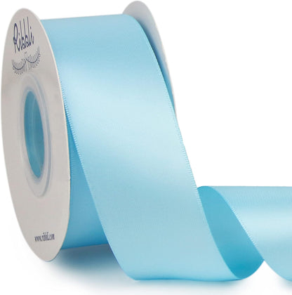 Ribbli Double Faced White Satin Ribbon,3/8” x Continuous 25 Yards,Fabric Ribbon use for Bows Bouquet,Gift Wrapping,Floral Arrangement