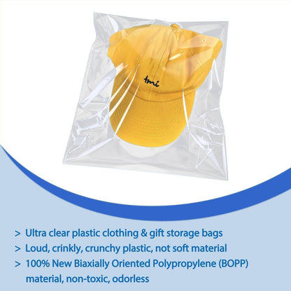 PigPotParty Cookie Bags 4''x 6", 100 Pcs Self Sealing Cellophane Treat Bags, Small Clear Plastic Goodie Bag for Gift, Snack, Party Favor, Candy