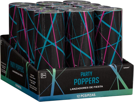 Multicolor Finally 21 Foil Confetti Poppers (Pack of 12) - 4" | Perfect for Unforgettable 21st Birthday Celebrations
