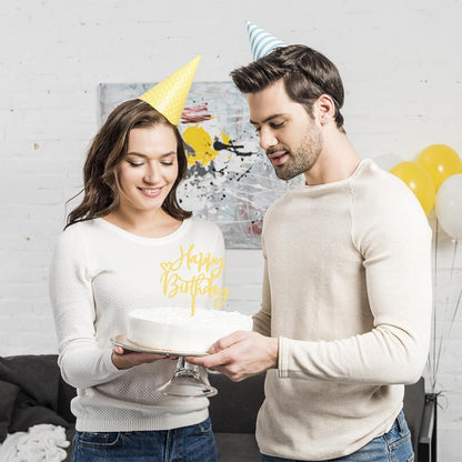 DIY Happy birthday Cake Topper Black Acrylic