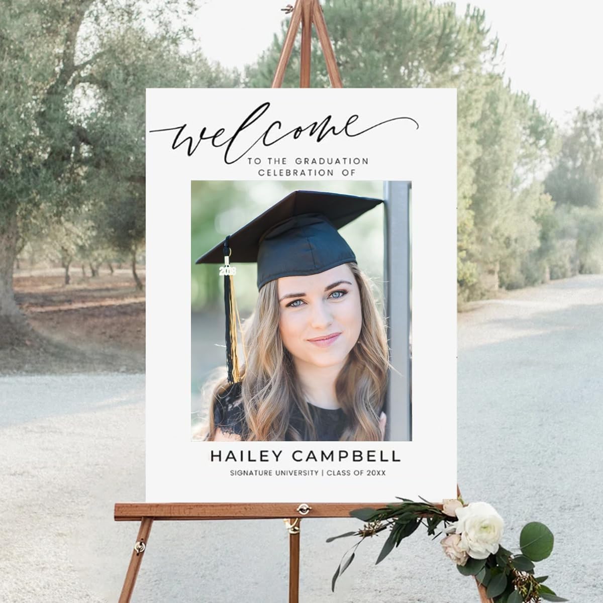 Graduation Party Welcome Sign, Photo Graduation Poster, Graduation Decorations, Grad Party Sign, Grad Welcome Sign, Graduation gift for best friend, Graduation gift for daughter, sister, brother - 1