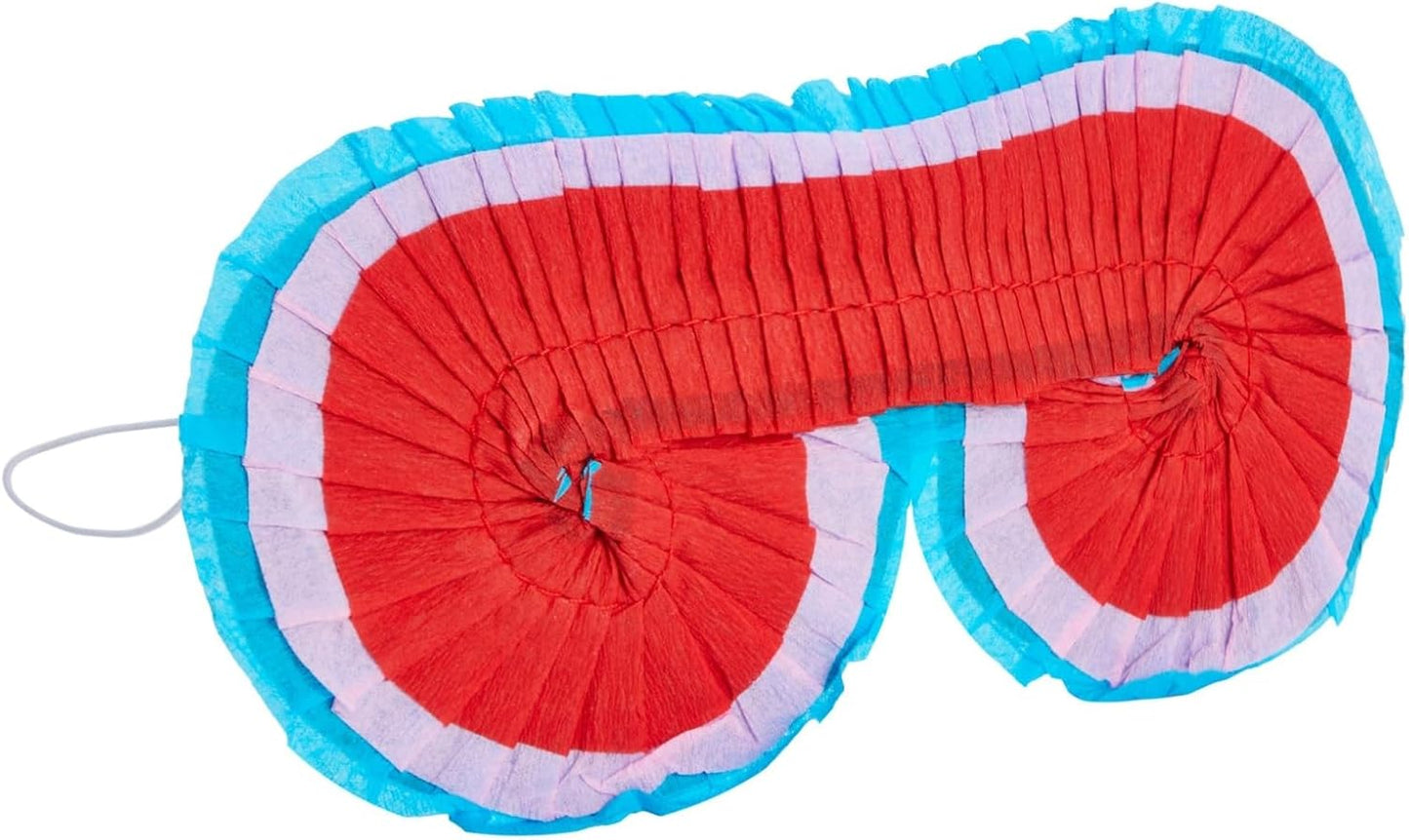 Juvale Small Pinata Stick & Blindfold Set - Vibrant Party Game - Lightweight Durable Decorations - Adjustable Elastic Blindfold for Adult Party Decorations - 2 Piece