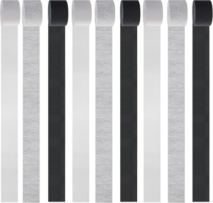 Navy-Blue White- Silver Crepe Paper Streamers - 9 Rolls Royal Blue Graduation 2025 Men Boy Birthday Party Decorations Streamer Wedding Bridal Shower Paper Garland Fathers Day Decor Panduola