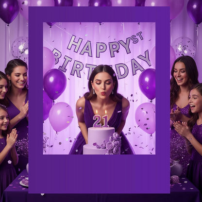 Beeveer 32 x 24 Inch Photo Booth Selfie Frame Prop Booth for Birthday Event Parties Large Blank DIY Cutout Props for Funny Decoration Christmas, Holiday Supplies