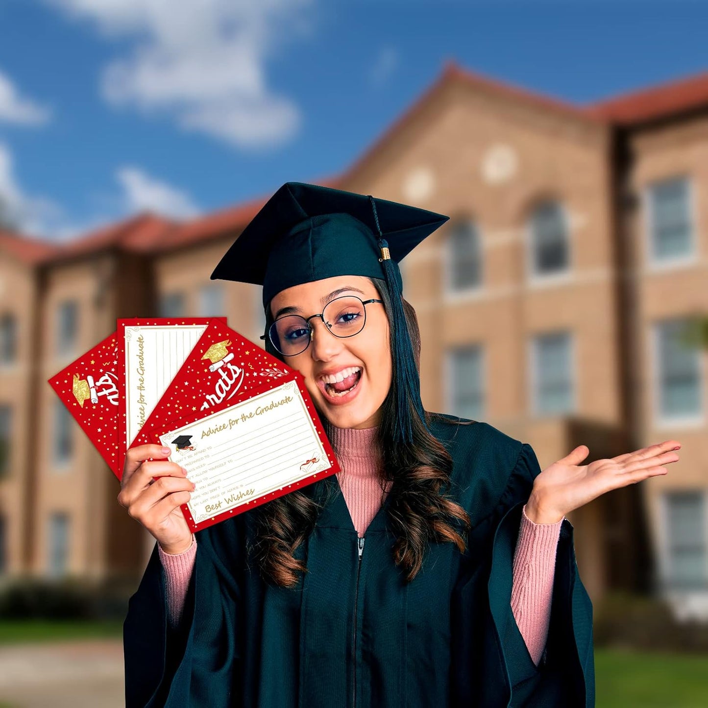 Graduation Advice Cards - 50-Pack Graduate Party Supplies 2026 Advice for the Graduate Decorations Party Favors Table Games Personalized Graduations Cards