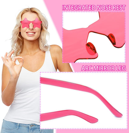 LIULIUBTY Star Shaped Sunglasses, Heart Sunglasses for Bachelorette Party, Colorful Party Favors