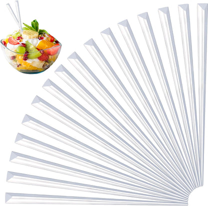 5000 Pieces 3.54 Inch Prism Picks Clear Triangular Plastic Cocktail Prism Picks Stylish Garnish for Cocktails, Ideal Toothpicks for Appetizers Drinks Versatile Fancy Skewers