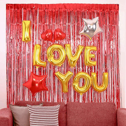 i-CHONY 2 Pcs 3.2ft x 8.2ft Champagne Gold Metallic Tinsel Foil Fringe Curtains Photo Booth Backdrop for Baby Shower Birthday Wedding Holiday Celebration Bachelorette Party Decorations