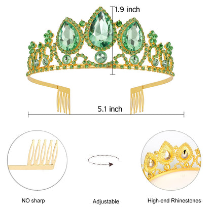Velscrun Girls Rapunzel Crown, Princess Tiara Headband, Multicolored Crowns for Birthday Party and Halloween Cosplay