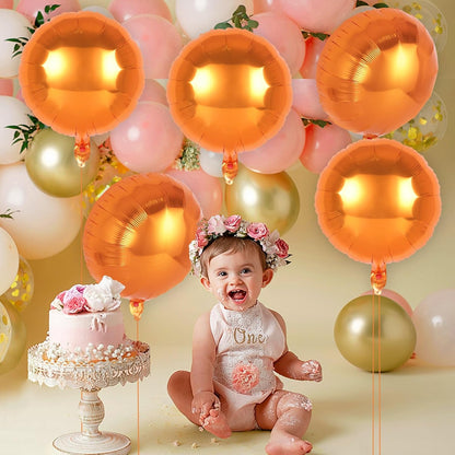20 Pcs Black Round Shaped Balloons,18 Inch Round Foil Balloon,Giant Round Mylar Balloon Helium Balloons for Birthday Party Baby Shower Wedding Decorations (Black)
