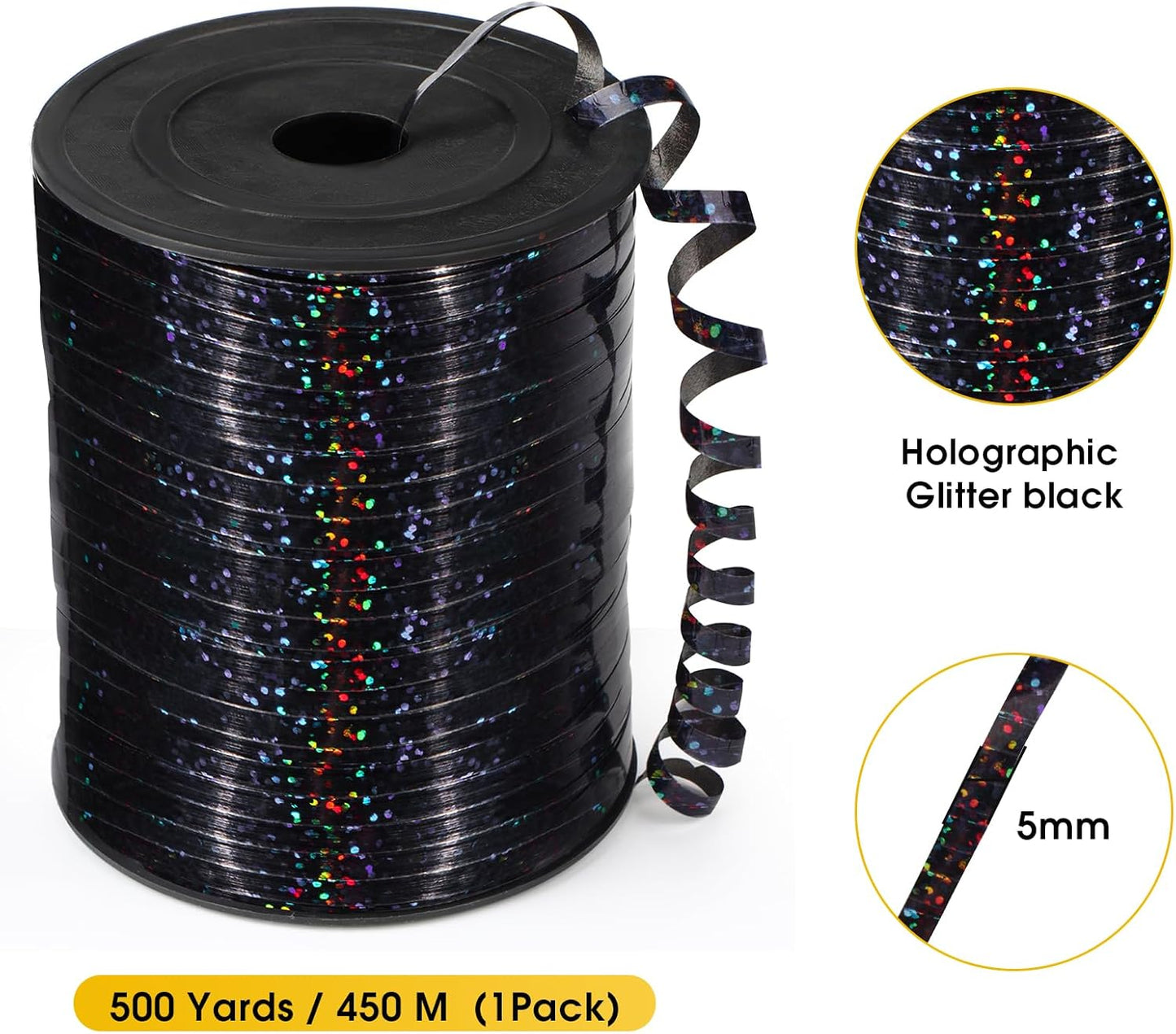 Rose Gold Curling Ribbon - 500 Yard Shiny Metallic Curling Ribbon for Gift Wrapping, Balloons, Birthdays & Parties