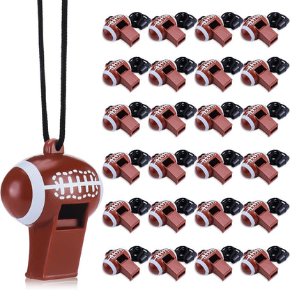 24 or 40 Pcs Baseball Football Soccer Sport Whistles Stadium Sporting Party Favor Noisemakers with Lanyard for Events Team Noise Whistles Loud Sound Party Acc