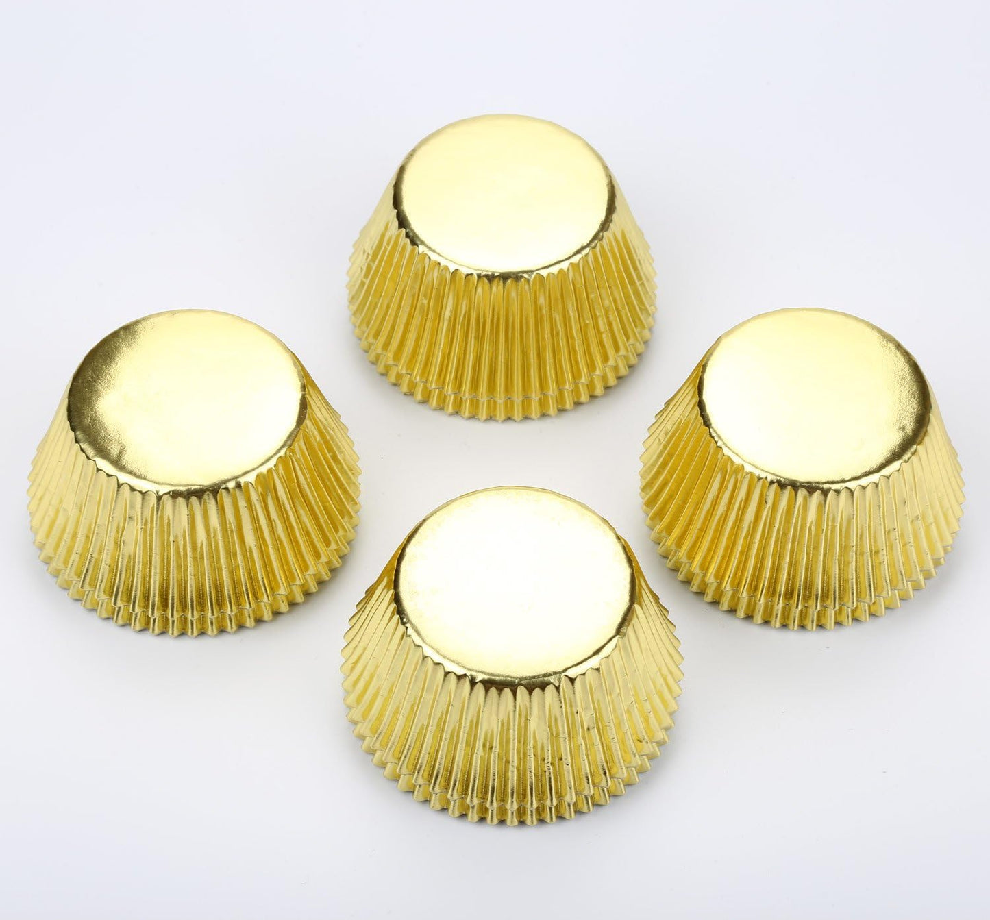 Gifbera White Metallic Foil Cupcake Liners Standard Size Baking Cups, 200-Count