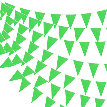 Hahafelt 100 Feet Pennant Banners Flags 75 Solid String Triangle Flags for Grand Opening, Carnival Theme Birthday Party Decoration Outdoor Events Classroom Decoration(Pink)