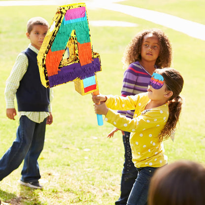 Dinosaur Pinata - Dinosaur Decorations with a Blindfold and Bat for Boys Girls Animal Themed Birthday Party Kids Classroom Game Decorations Supplies (15.7 x 11.4 x 3.1 Inches)