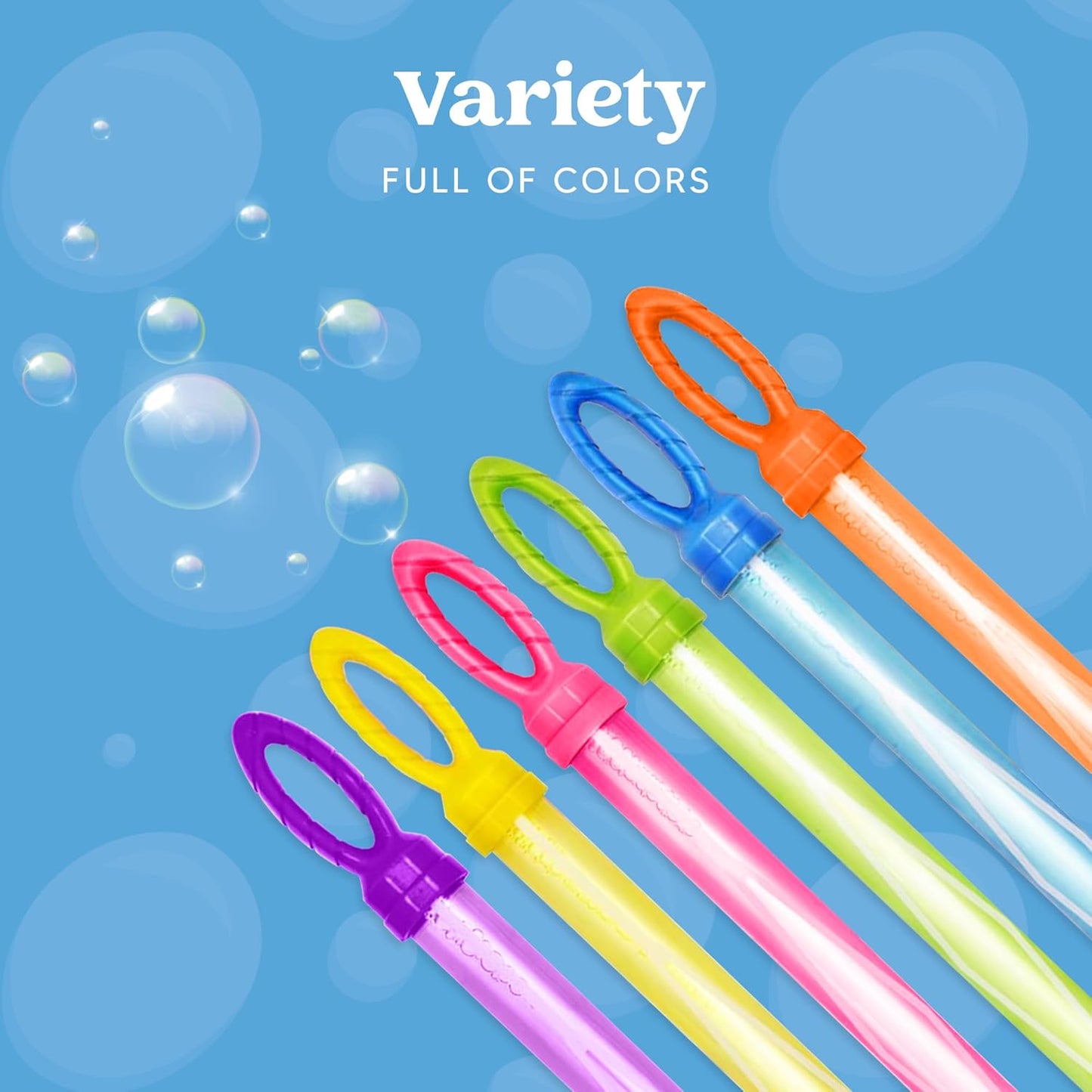 JOYIN 24 Pack 14.6’’ Big Bubble Wands Bulk (2 Dozen) for Summer Toy, Outdoor/Indoor Activity Use, Easter, Bubbles Party Favors Supplies for Kids
