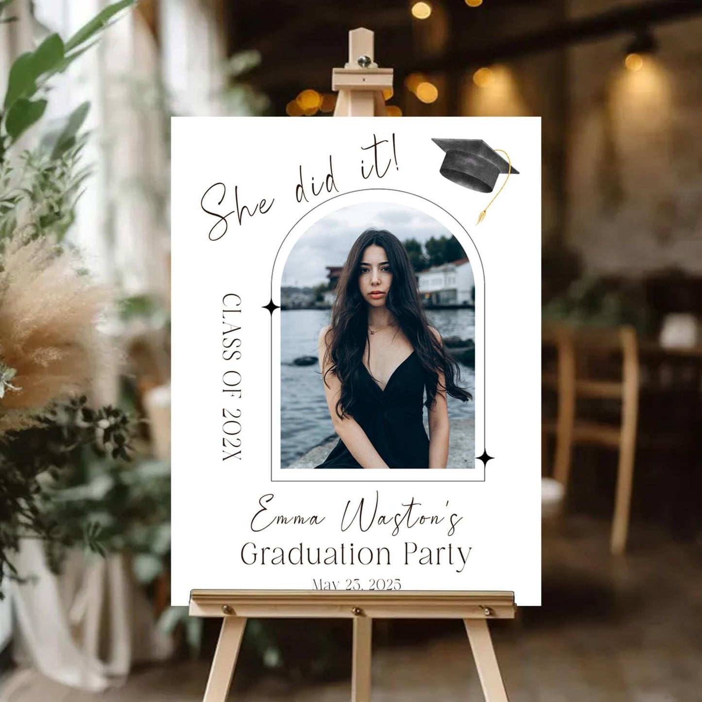 Personalized 2026 Graduation Party Welcome Sign, Minimalist Grads Decor, Class of 2026 Graduation Party Poster, Custom Graduation Party Sign, Congrats Grad Decorations Design 2