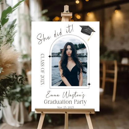 Personalized 2026 Graduation Party Welcome Sign, Minimalist Grads Decor, Class of 2026 Graduation Party Poster, Custom Graduation Party Sign, Congrats Grad Decorations Design 2