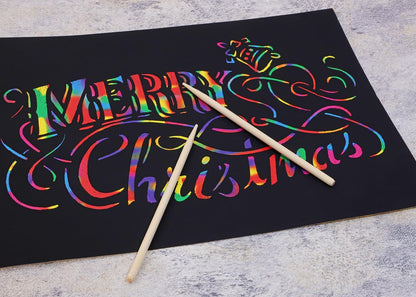 Heavy Duty Bamboo Stylus Sticks Craft Sticks for Scratching Drawing Christmas Thanksgiving Scratch Art Activity Craft Projects, 30PCS (12cm)