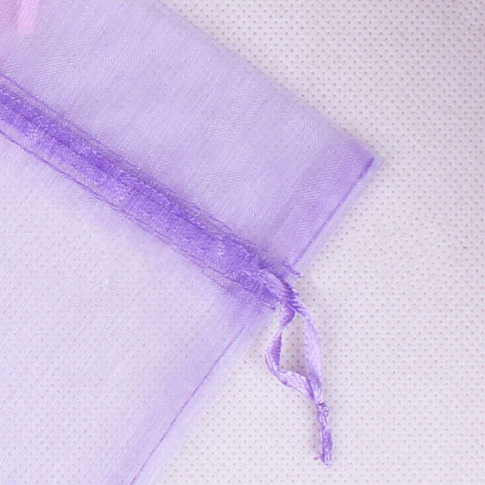 Wudygirl 100pcs 5X7 Inches White Organza Bags Christmas Drawstring Pouches Party Wedding Favor Bags Goodie bags(White 5x7)