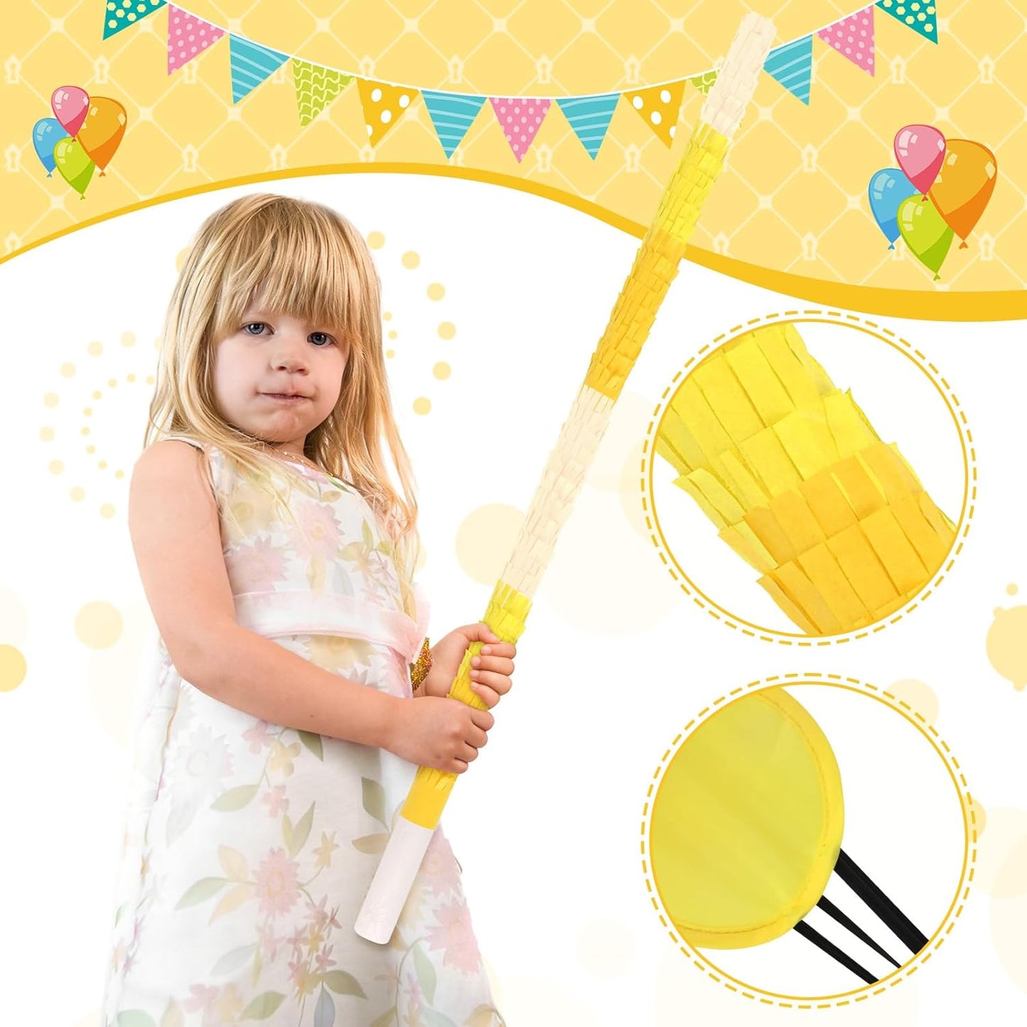 Dinosaur Pinata - Dinosaur Decorations with a Blindfold and Bat for Boys Girls Animal Themed Birthday Party Kids Classroom Game Decorations Supplies (15.7 x 11.4 x 3.1 Inches)