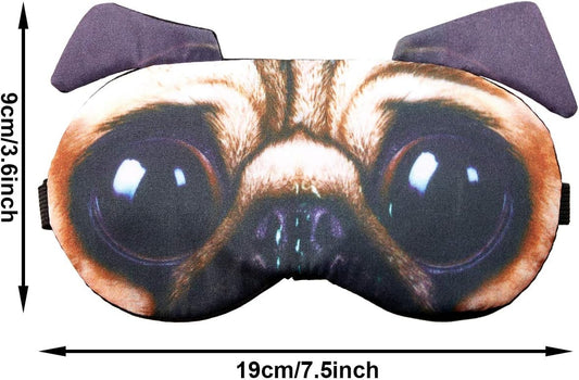 Syhood 10 Pack Funny Blindfolds for Party Game Cute Animal Sleep Mask Cat Dog Soft Blindfold Eye Cover with Adjustable Strap for Adults Men Women