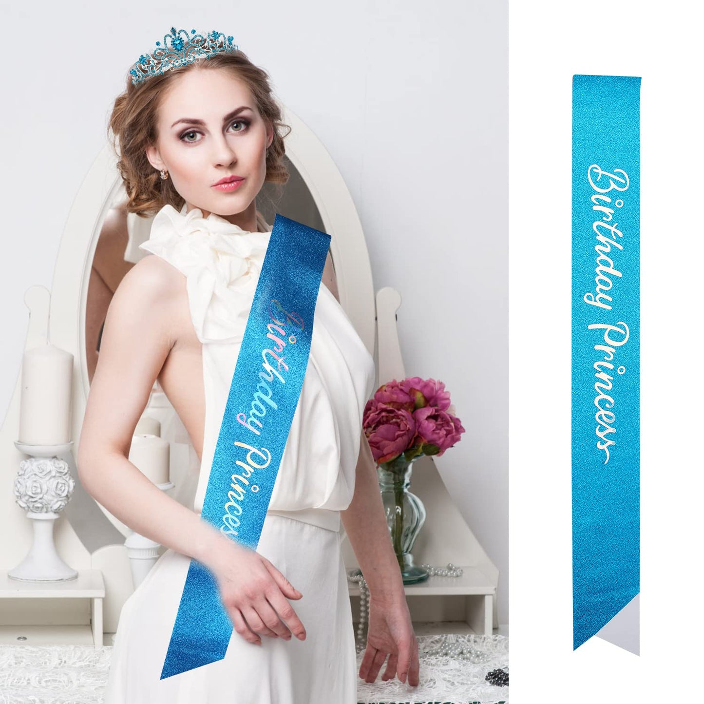 Princess Birthday Tiara - Happy Crown for Girls & Women, Decorative Accessory