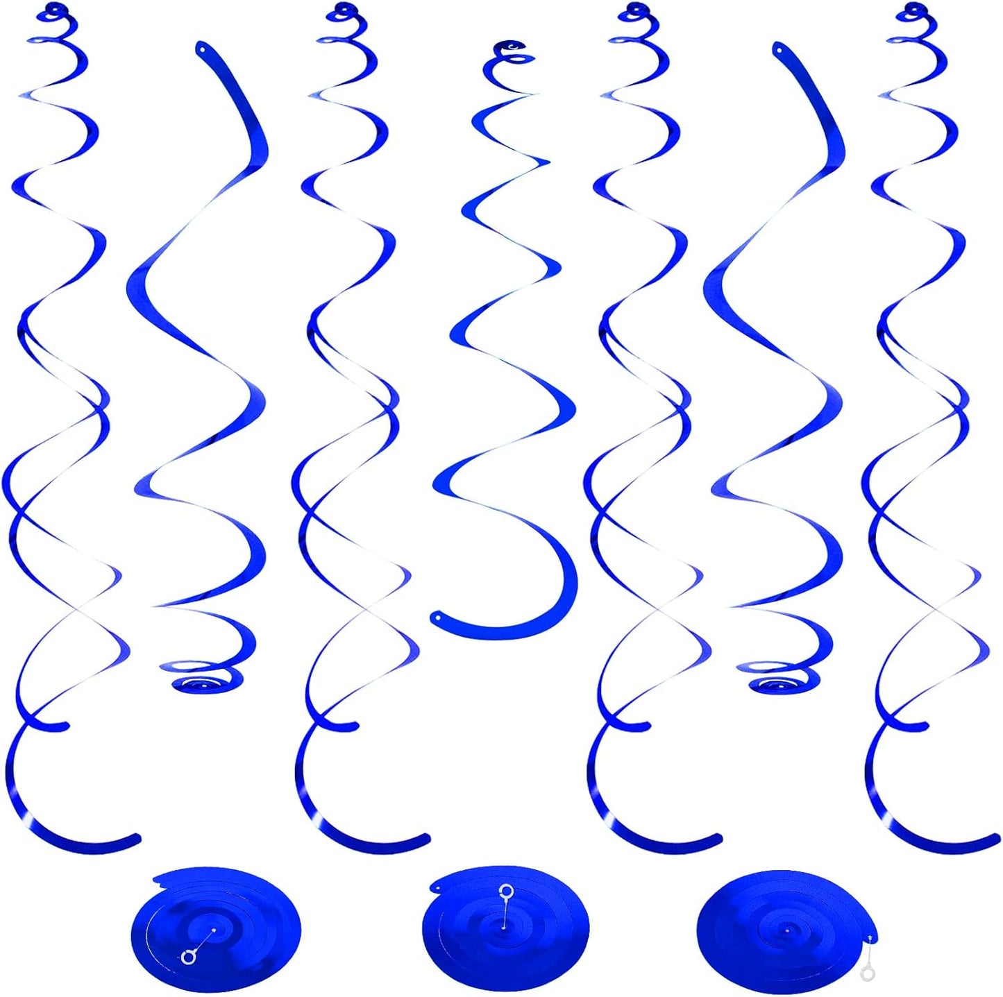 24 PCS Pink Hanging Swirl, Sparkle Ceiling Hanging Decorations, Plastic Streamer Party Decorations with Double-Swirls and Single-Swirls for Birthday Decorations, Easter, Graduation, Baby Shower