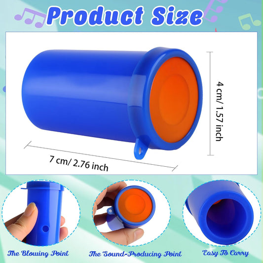 60 Pcs 3 Inch Mini Air Horn Noisemakers with Lanyard Small Stadium Horn Noise Whistle for Sporting Events Holiday Birthday Party Graduation Celebrations