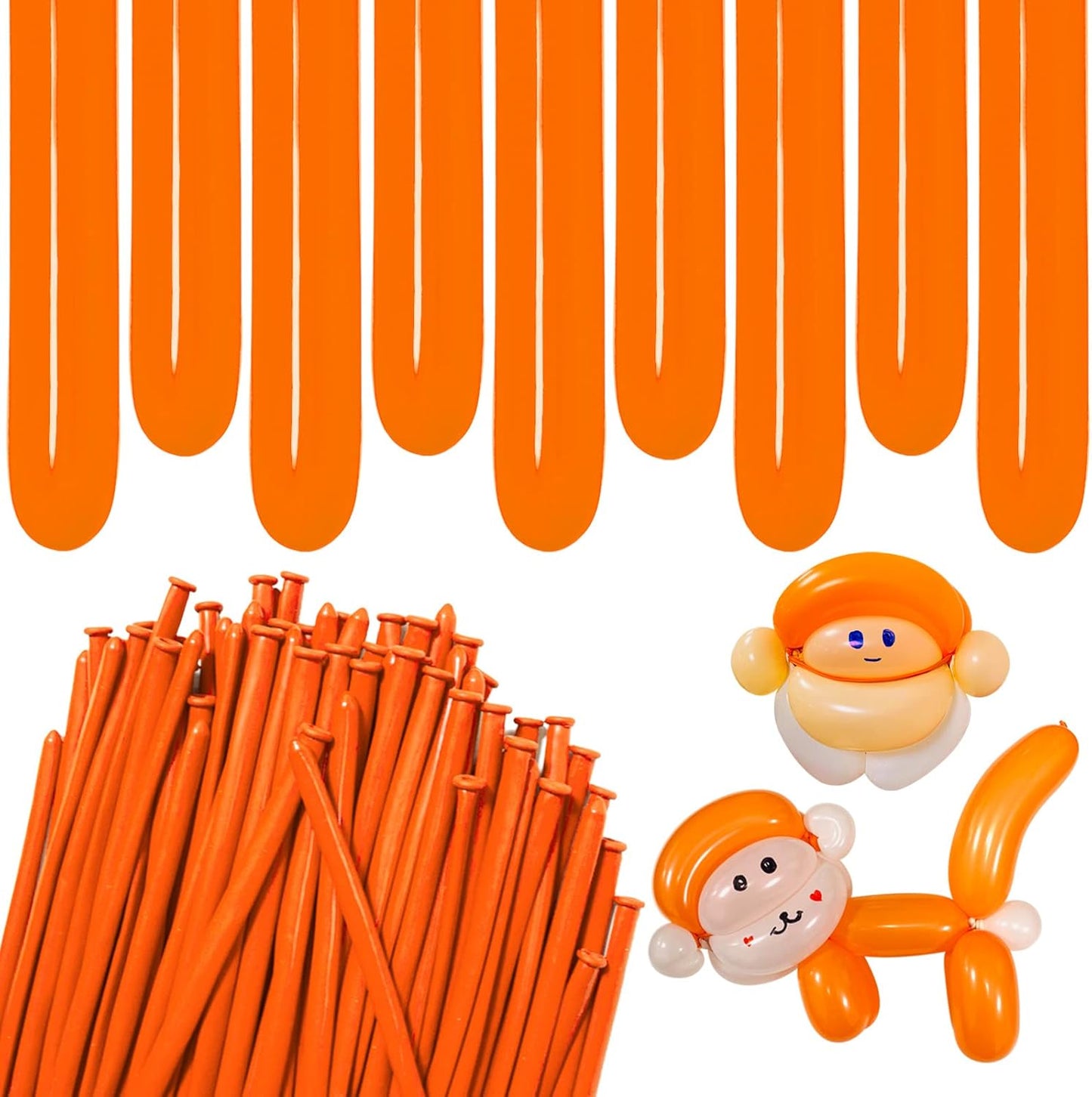 260 Balloons Clear, Thickening Long Balloons for Tying Arch, Twisting Latex Animals Magic Modeling Skinny Birthday Balloon for Kid‘s Party Wedding Decoartion Supply 100pcs