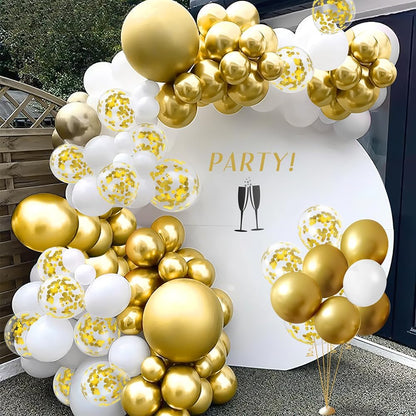 Gold Confetti Balloons, 50 Pcs 12 Inch, Glitter Gold Confetti Party Balloons, Party Decorations, Birthday Wedding Baby Shower Party Balloons Decorations