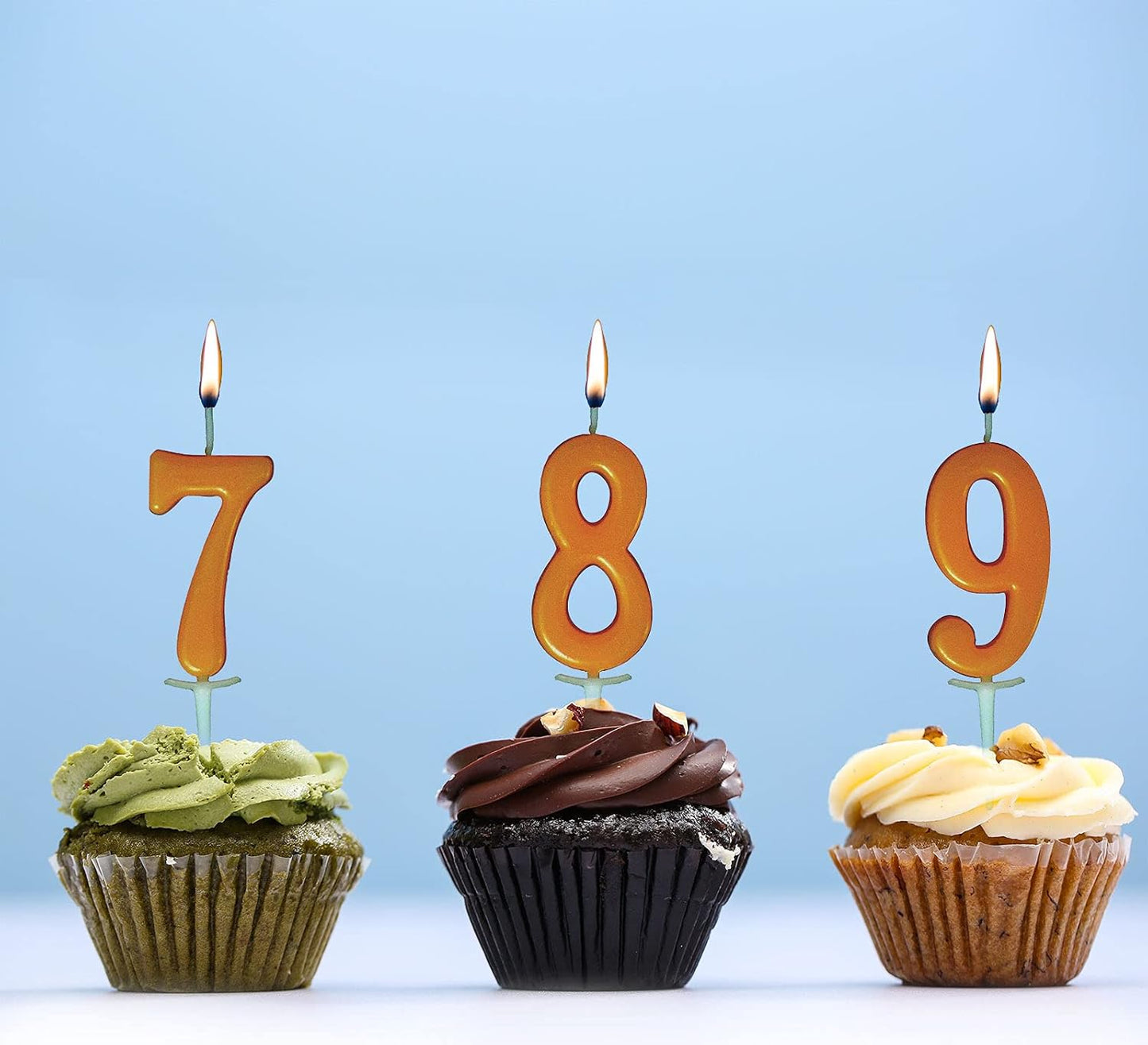 10 Pieces Birthday Numeral Candles, Cake Numeral Candle for Cake Decoration, Number 0-9 Cake Topper Candles Number 0 1 2 3 4 5 6 7 8 9 for Birthday Wedding Anniversary Party Celebration, Black
