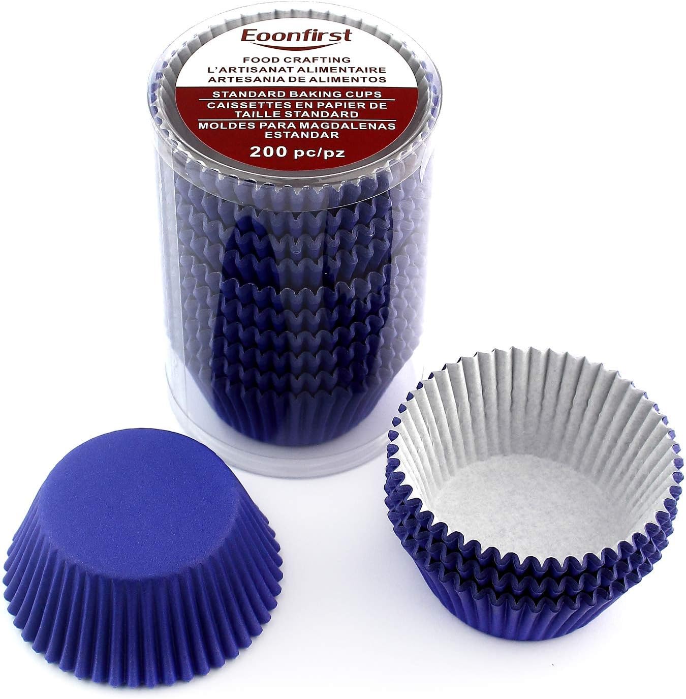 Standard Size Baking Cups Food-Grade Greaseproof Paper Cupcake Liners 200 Pcs (Natural)