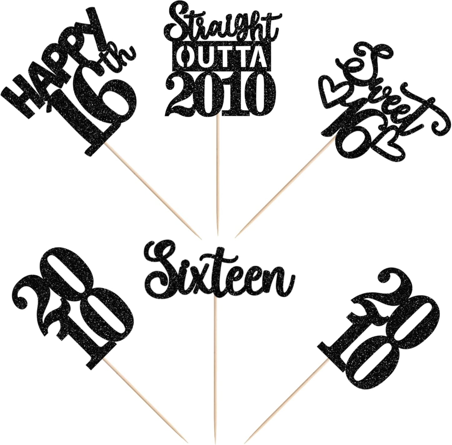 15 PCS 50th Birthday Centerpiece Sticks Fifty Happy 50th Straight Outta 1976 Table Flower Centerpieces Sticks Cheers to 50 Floral Decorations for 50th Birthday Party Centerpieces Supplies Black